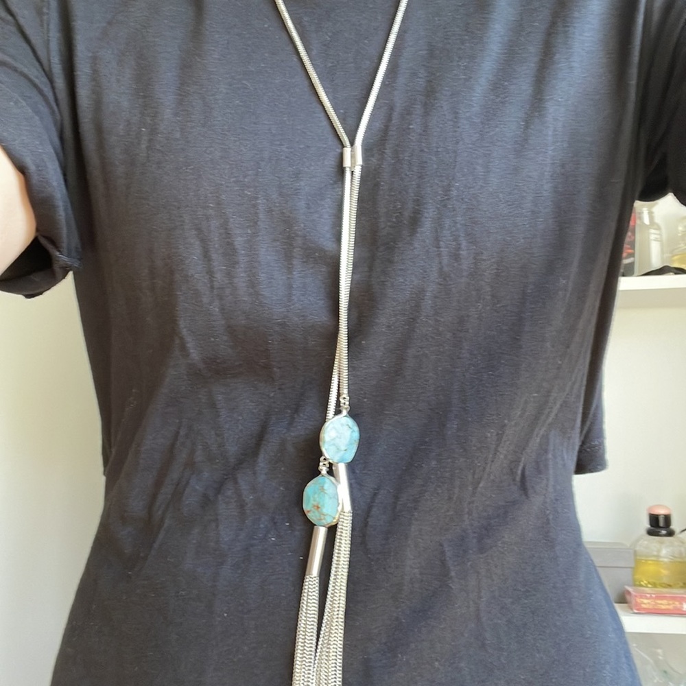 Bohemian Turquoise Jewelry two Turquoise coloured Belt Tassel | Size Xs - S - Picture 3 of 3